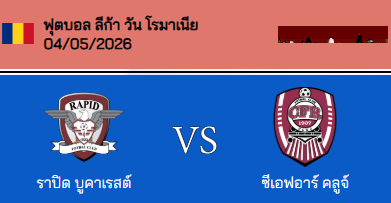 วิเคราะห์บอล โรมาเนีย ซุปเปอร์ลีก้า 2025-26 ราปิด บูคาเรสต์ VS ซีเอฟอาร์ คลูจ์