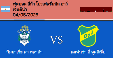 วิเคราะห์บอล อาร์เจนติน่า ลีกา โปรเฟสชั่นแนล 2026 กิมนาไซ เมนโดซ่า VS เดเฟนซา จัสติเชีย